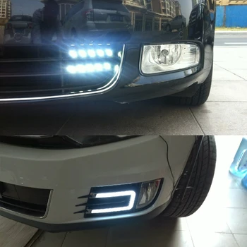 2vnt Universalus Bendable COB DRL Posūkio Signalo Automobilių Šviesos Surinkimo LED Dieniniai Žibintai Vandeniui Auto Dieną, Priešrūkinis Žibintas 12V