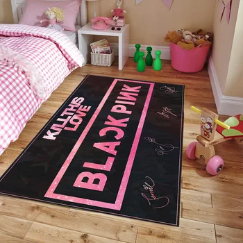 Blackpink K-Pop Kilimas Vaiko Kambario Anti-Slip Grindų jaunimo ir Vaikų Kambaryje kiliminė danga Blackpink K-pop (Korėjos