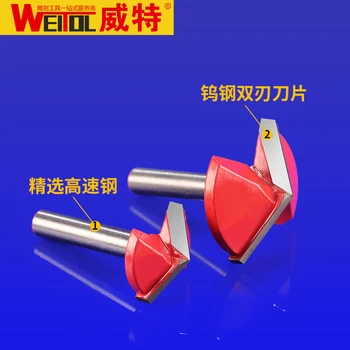 WeiTol CNC 60 90 120 150 Laipsnių 3D V Tipo Frezos 3D V Bitai Graviravimas Įrankiai, Graviravimas Mašina, 2 fleitos medienos apdirbimo įrankius