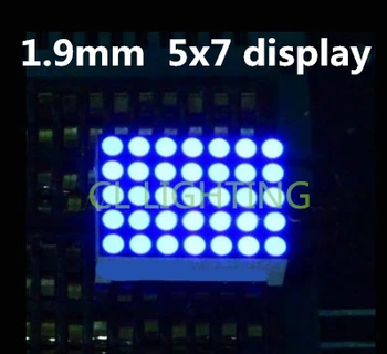 1.9 5X7 MM, led ekranas, MĖLYNA Bendro anodo LED Dot Matrix Skaitmeninės Vamzdis Modulis 5*7 skaitmeninės vamzdis