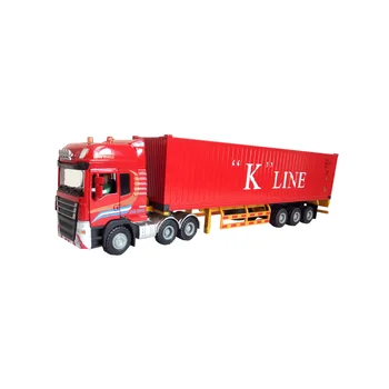 1:50 konteinerių logistikos lydinio imitavimo modelio automobilių dovanų kolekciją patalpų įrengimui skirti dirbiniai žaislas sunkvežimis automobilio žaislai berniukams, raudona sunkvežimis