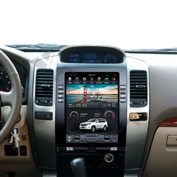 Android 9.0 Tesla stiliaus GPS navigacija Toyota Land Cruiser 120 Prado 2002+ auto radijas stereo daugialypės terpės grotuvas, magnetofonas