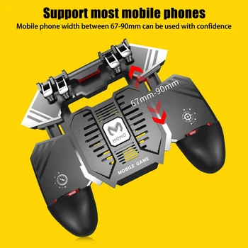 Pubg valdytojas Gamepad Tvarkyti mobilųjį sukelti kreiptuką sukelti žaidimas mygtukai telefono turėtojas aušintuvo ventiliatorius su 1200/4000mAh galia bankas