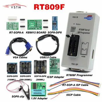 Naujausias RT809F ISP Programuotojas/ RT809 lcd usb programuotojas Remonto Įrankiai, 24-25-93 serise IC su 11 adapteriai