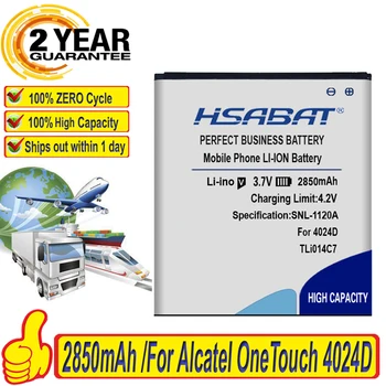 HSABAT TLi014C7 2850mAh Baterija Alcatel One Touch Pixi Pirmą 4024D 4.0 inc Baterijos