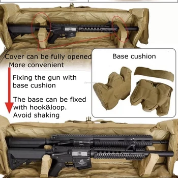Taktinis Dual Ginklą Maišelį Karinės Medžioklės Snaiperis Kuprinė Dvigubai Šautuvas Nešiotis Medžioklės Maišeliai M249 M4A1 M16 AR15