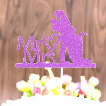50pcs Mr&Mrs Cupcake Tortas Toppers Vėliava Vestuves Aniversary Gimtadienio Baby Shower Reikmenys, Papuošalai
