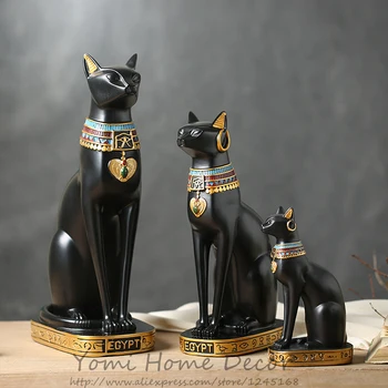 Namo dovanos amatų Derva, Derva Egipto Bastet Katė Juoda Kolekcines, Statulėlės Statula, Paveikslas, Skulptūra Egiptas Creative Vestuvių