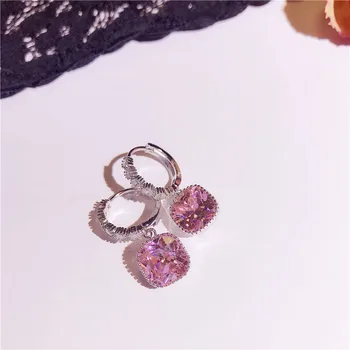 2021 naujas prabangus sidabro rožinė spalva princesė 925 sterlingas sidabro earings moterims lady jubiliejų dovana, juvelyriniai dirbiniai didmeninė E5610