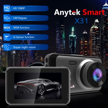 X 31 Pro Automobilio Brūkšnys Fotoaparatas Vaizdo įrašymas DVR 3 colių 1080P HD Naktinio Matymo 140 Laipsnių Plataus Kampo G-Sensorius Brūkšnys Cam