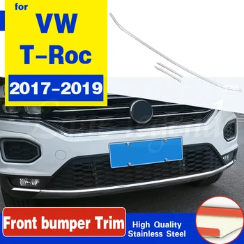Automobilio Bamperio Apdailos Lipdukai Garnyras Padengti Nerūdijančio Plieno Juostelės Volkswagen VW T-roc Troc 2017 2018 2019 Priedai