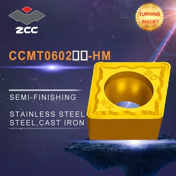 CNC tekinimo padengtas įtvirtino karbido tekinimo įdėklai 10vnt/daug CCMT CCMT0602 HM plieno, nerūdijančio plieno, ketaus pusiau apdaila