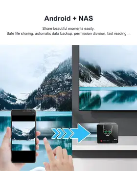 Beelink NAS Android TV Box 4GB 64GB DDR4 Amlogic S922X-H Android 9.0 Linux Balso Nuotolinio 2.4 G Wifi 4K 75fps GS KARALIUS X Set Top Box