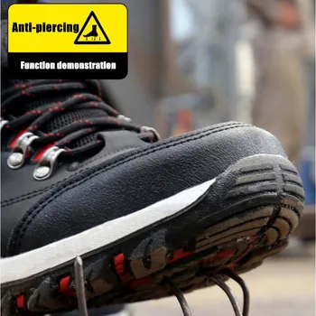 AQ25 Vyrų Batai Plieno toe cap Anti-sutriuškinti Anti-piercing Sauga, darbo batai, Vyrams Populiarus Patogūs Sportbačiai Sniego Batai Patvarus Padas