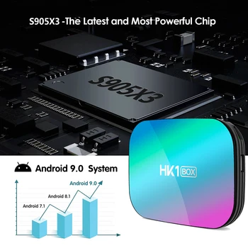 HK1 LAUKE 8K Max 4GB 128GB TV Box Amlogic S905X3 Android 9.0 Smart TV BOX 4K 1000M Dual Wifi 