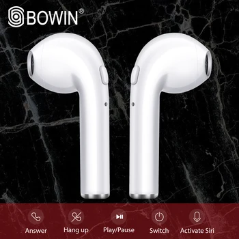 BOWIN Belaidžio i7mini TWS aukštos kokybės garso kokybės sporto triukšmo mažinimo 5.0 belaidė laisvų rankų įranga 