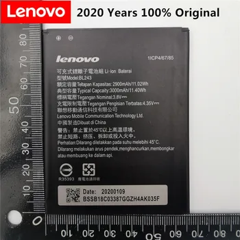 BL243 Originalus Baterija Lenovo K3 Pastaba K50-T5-A7000 A5500 A5600 A7600-M 3000mAh akku Pakeitimo Batteria