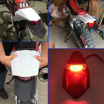 Universalus Motociklas LED Uodega Light&Sparnas Galinis Stop Enduro Uodegos Šviesos Kawasaki KLX250 KDX125 KDX250 klx 250 kdx 125