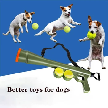 Pet žaislas pistoletas mokymo šuo paleidimo paleidimo ginklą nuotolinio greitai žvilgsnio švietimo žaislas teniso paleidimo