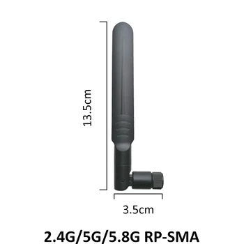 10vnt 2.4 GHz, 5 ghz 5.8 Ghz Antena 5dBi RP-SMA Jungtis Dual Band wifi Antena antenos SMA female bevielis maršrutizatorius 2.4 ghz 5.8 ghz