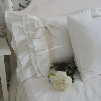Nuostabi prabangus patalynės komplektas torto sluoksniai siuvinėjimo nėrinių pynimas antklode padengti paklode lovatiesė princesė lova lankas užvalkalas HM-01S