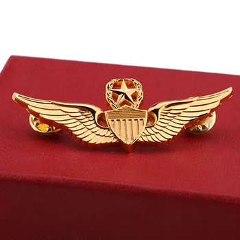 Vintage Gold antrojo pasaulinio KARO jav oro pajėgų Sparnai Vyrai Karinės Komandos Pilotas Metalo Sparnus, Metalo Ženklelis Pin Sagės-Geriausia Dovana Armijos Gerbėjų BH
