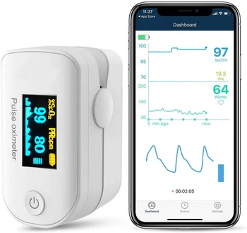 FDA CE Medicinos Bluetooth Piršto Oximeter Miego Stebėjimo 10 Valandų, Duomenų Įrašymo Oximetro Spo2 Deguonies Įsotinimo Vaikų Vyresnio amžiaus žmonių