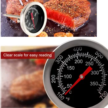 Nerūdijančio plieno grilis Grilis Priedai Mėsos Termometras Dial Temperatūros Indikatorius Gage Virimo Maisto Zondas Namų Virtuvės Įrankiai