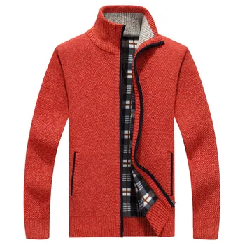 2020 Naujas Mens Fleece Striukė Rudens Žiemos Atsitiktinis Vilnos kailis vyrų vientisos spalvos Stovėti apykaklės užtrauktukas, Megztos outwear Sweatershirt Viršų
