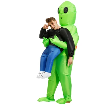Naujas Puras Baisu Žalia Užsienietis Cosplay kostiumų Talismanas Pripučiamas kostiumas Monstras kostiumas Šalis Halloween Kostiumai Vaikams, Suaugusiems