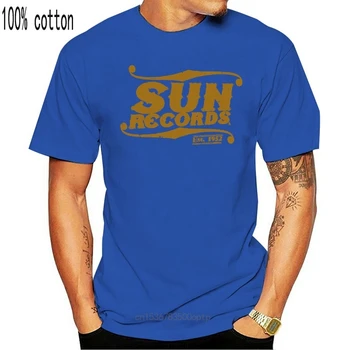 Sun Records Elvis Pinigų Roy Sun Studio Muzikos Nelaimę Spausdinti Pilka T-Shirt