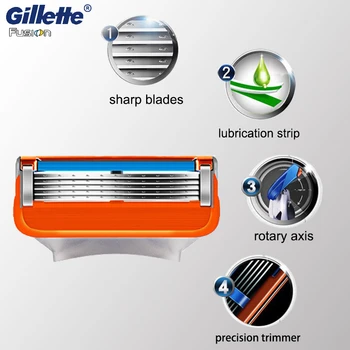 Skutimosi Skustuvų Peiliukai Gillette Fusion 5 Power Skustuvas Veido Kasetės Vyrų Straight Razor Atveju Saugos Skutimosi Priemonės Barzda