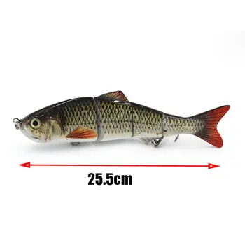 25cm 135g Naujas Dirbtinis Masalas Didelis Žvejybos Masalas 4 Segmentas nuskendo Swimbait Crankbait Sunku Masalas Lėtai Didelis Žaidimas Žuvis Masalą