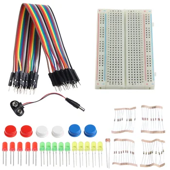 Elektroninių Starter Kit Mini Breadboard LED Jumper Wire Išbandyti Arduino UNO R3