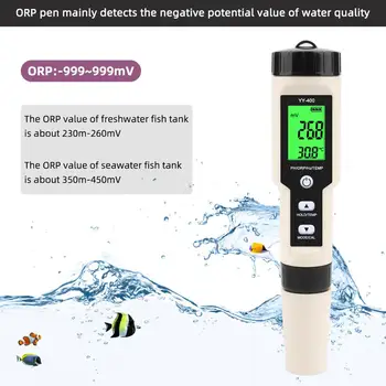 YY-400 PH/ORP/H2/SER Vandenilio Jonų Koncentracija Vandens Kokybės Bandymų Pen Skaitmeninis Vandens Skaitiklis su PH ORP Kalibravimo Milteliai
