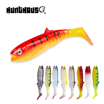 Hunthouse žvejybos minkštas masalas LW225 Kanibalas Jaukų shad 100mm 13.3 g wobblers silikono dirbtinės širdys bass masalui leurre pescar