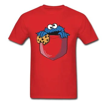 Trupinius Mano Kišenėje Marškinėlius Cookie Monster Marškinėliai Vyrams Juokinga Viršūnes Tees Animacinių filmų T-shirt Vasaros Medvilnės Drabužių Dizaineris