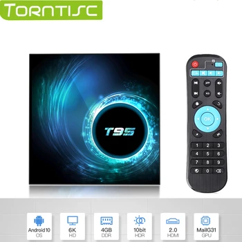 Torntisc T95 2020 NAUJAS TV Box Quad HD 6K Core Android 10.0 