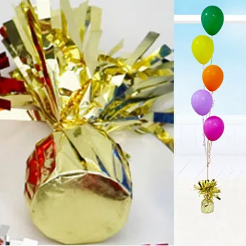 Sunkiojo svorio dėl Helio balionas Vestuvių papuošalai, Aukso spalvos svorio blokuoti balionas pakabukas apie 110g šalies prekių 12pcs