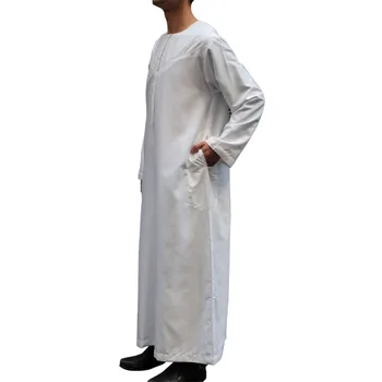 (12 vnt/daug) 2019 naujausias dizaino aukštos kokybės musulmonų vyrų thobes islamo apranga vyrams abayas YM052