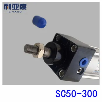 SC50*300 Strypas aliuminio lydinio standartinis cilindras SC50X300 pneumatiniai komponentai 50mm Cilindro Eiga 300mm