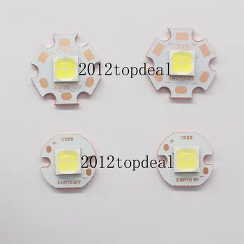 KRY XHP50 XHP70 6500K Šalta Balta LED Spinduolis Chip 6 V 12V su 16mm 20mm Alumium Cooper PCB