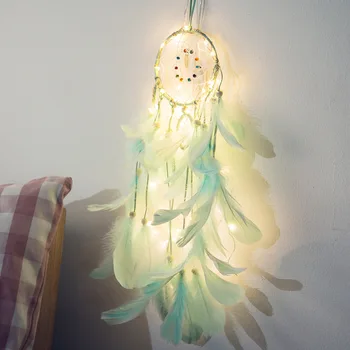 Dream Catcher Naktį Šviesos Indijos Nacionalinio Stiliaus LED Lempos Styginių Šviesos Romantiška Kambarį Apdailos Luminaria Kalėdinė Dekoracija