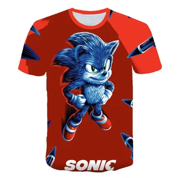 Berniukai Animacinių filmų Sonic the Hedgehog marškinėliai Vaikams Juoda Marškinėlius Juokingi Marškinėliai Mergaitėms Vaiko Marškinėliai Vaikams Drabužių 2020 Tee Viršūnės
