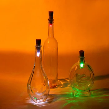 Magija Kamštienos Formos USB Įkrovimo Vyno Butelis Naktį šviesos kamštis kamštis dangtelis žibinto kūrybos romantiška kamštienos žibintai