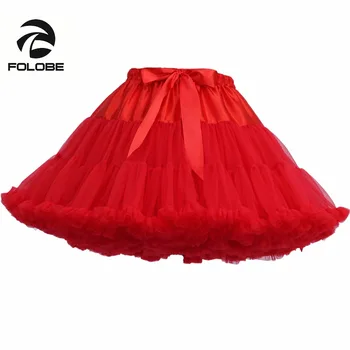 FOLOBE Raudona Moterų Merginos Mergina Minkšto Tiulio Sijonai Moterų Tutu Kostiumas Baleto Šokių drabužiai Multi-layer Reljefiniai Tutu Sijonai TT004