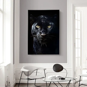Black Panther Gyvūno Drobės Plakatai ir Spausdina Sienos Meno Tapybos Drobės Šiuolaikinės Dekoratyvinės Nuotraukos Kambarį Namų Dekoro
