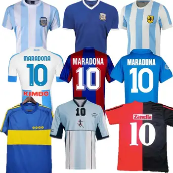 1978-1986 m. Maradona Futbolo džersis Retro 82 83 93 94 NEWELLS OLD BOYS 1981 87 88 Neapolio Napoli Marškinėliai
