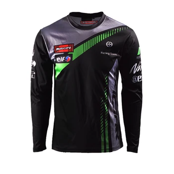 2018 MOTO Komanda Long Sleeve T-shirt už Kawasaki Motociklų Lenktynių Mococross MX Ninja marškinėliai Jersey