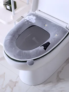 Universalus pliušinis Tualetas, Pagalvėlės, Namų apyvokos Šiltas, Minkštas Tirštėti klozeto Dangtis Žiemos Vandeniui WC Kilimėlis Vonios kambarys Produktus
